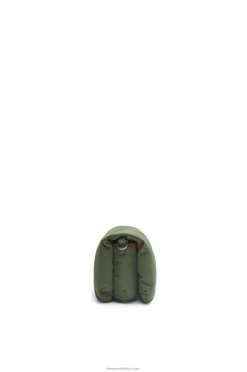 Loewe Women Mini Puffer Goya bag in nylon 206XF430 Vintage Khaki