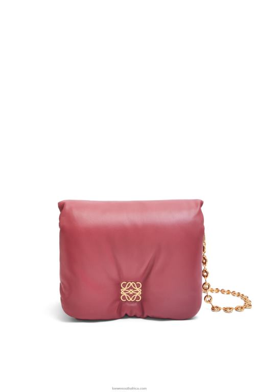 Loewe Women Puffer Goya bag in shiny nappa lambskin 206XF489 Plumrose
