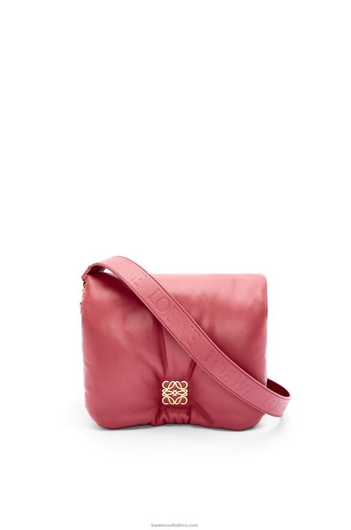 Loewe Women Puffer Goya bag in shiny nappa lambskin 206XF489 Plumrose