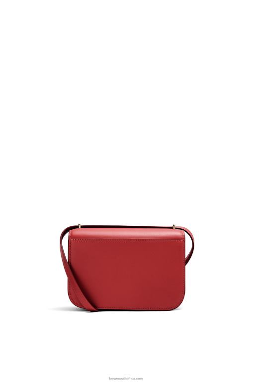 Loewe Women Small Goya bag in silk calfskin 206XF308 Deep Red