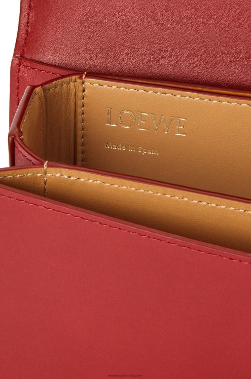 Loewe Women Small Goya bag in silk calfskin 206XF308 Deep Red