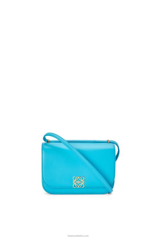 Loewe Women Small Goya bag in silk calfskin 206XF309 Cyan