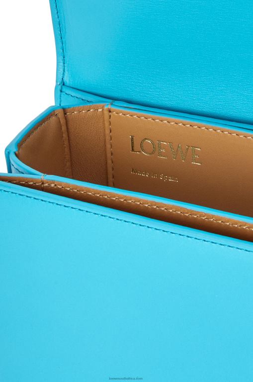 Loewe Women Small Goya bag in silk calfskin 206XF309 Cyan