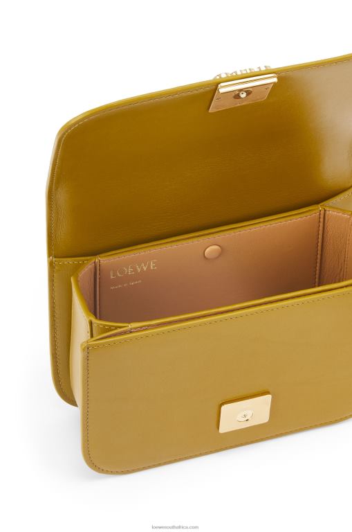 Loewe Women Small Goya bag in silk calfskin 206XF496 Ochre