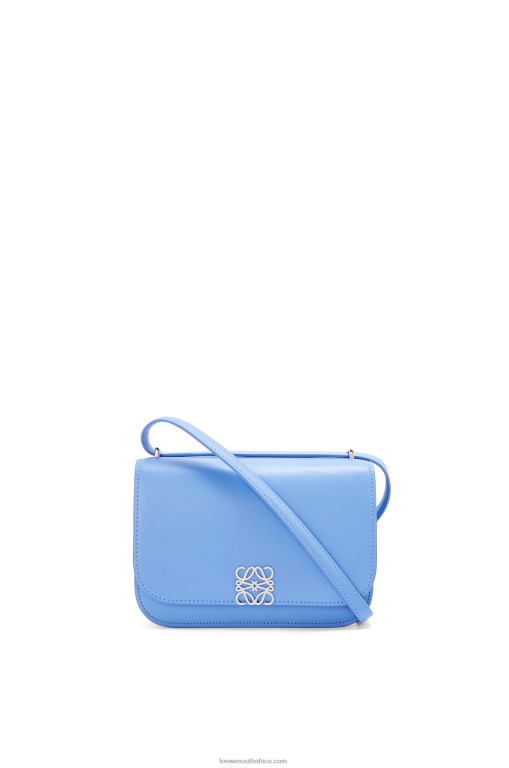 Loewe Women Small Goya bag in silk calfskin 206XF508 Celestine Blue
