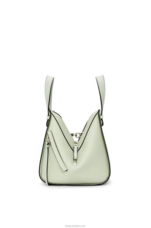 Loewe Women Compact Hammock bag in soft grained calfskin 206XF343 Light Celadon