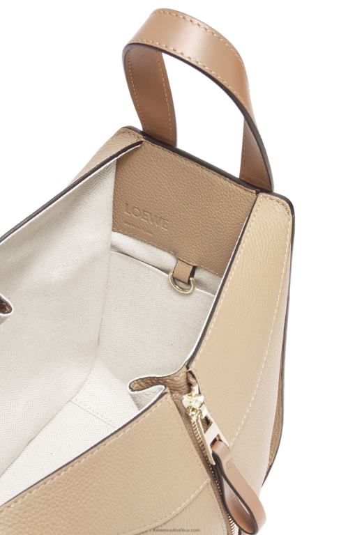 Loewe Women Compact Hammock bag in soft grained calfskin 206XF344 Sand