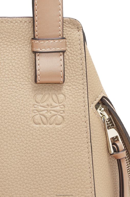 Loewe Women Compact Hammock bag in soft grained calfskin 206XF344 Sand