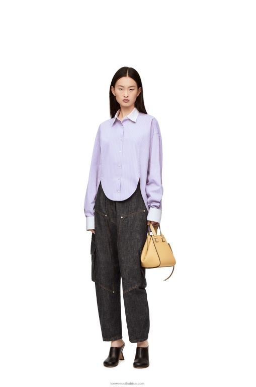 Loewe Women Compact Hammock bag in soft grained calfskin 206XF405 Dark Butter