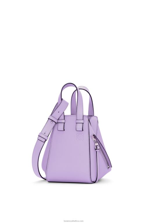 Loewe Women Compact Hammock bag in soft grained calfskin 206XF406 Light Mauve