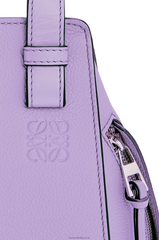 Loewe Women Compact Hammock bag in soft grained calfskin 206XF406 Light Mauve