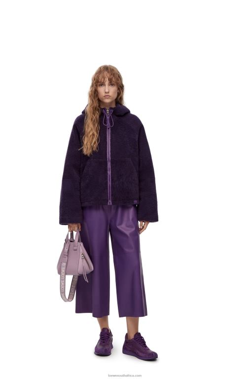 Loewe Women Compact Hammock in satin calfskin 206XF312 Pale Aubergine Glaze