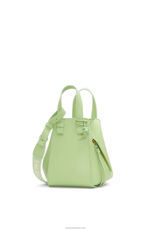 Loewe Women Compact Hammock in satin calfskin 206XF408 Lime Green Glaze