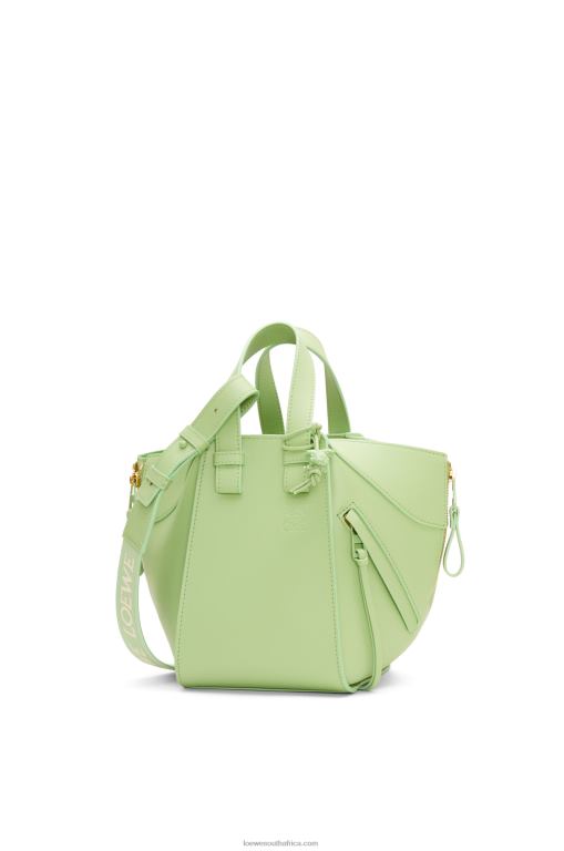 Loewe Women Compact Hammock in satin calfskin 206XF408 Lime Green Glaze