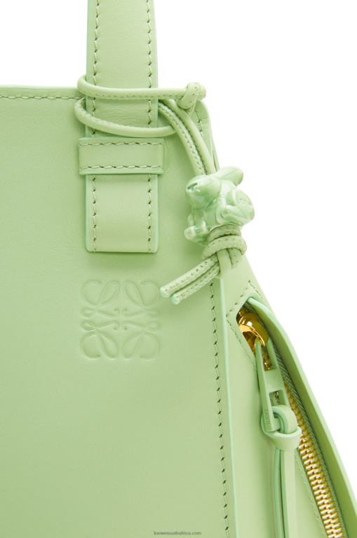 Loewe Women Compact Hammock in satin calfskin 206XF408 Lime Green Glaze