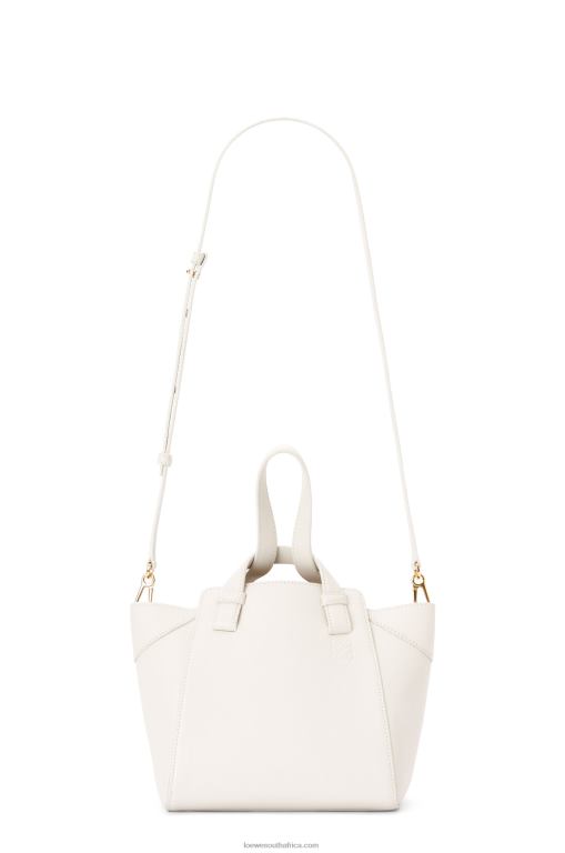 Loewe Women Hammock Nugget bag in nappa calfskin 206XF499 Soft White