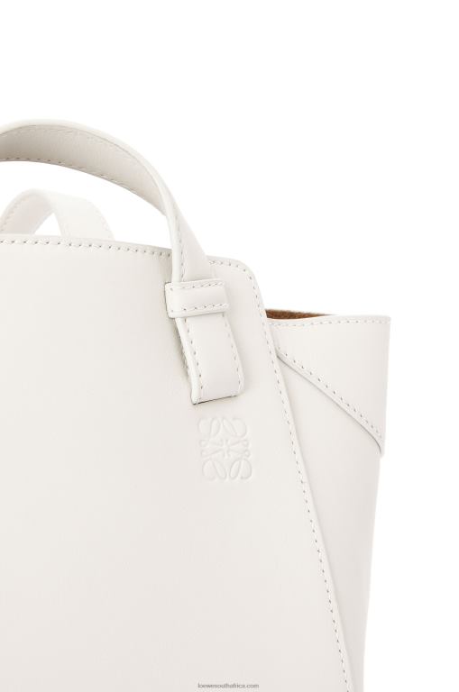 Loewe Women Hammock Nugget bag in nappa calfskin 206XF499 Soft White