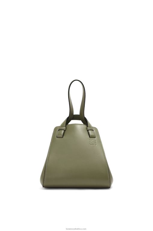 Loewe Women Hammock Nugget bag in nappa calfskin 206XF519 Avocado Green