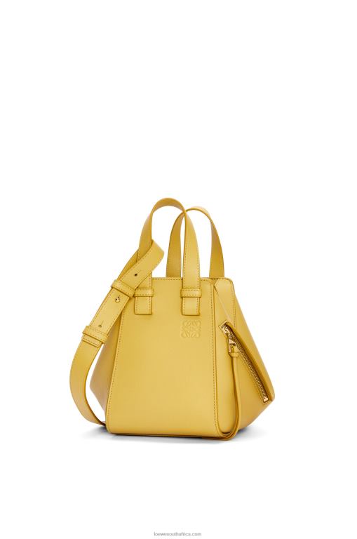 Loewe Women Hammock compact bag in classic calfskin 206XF373 Bright Ochre