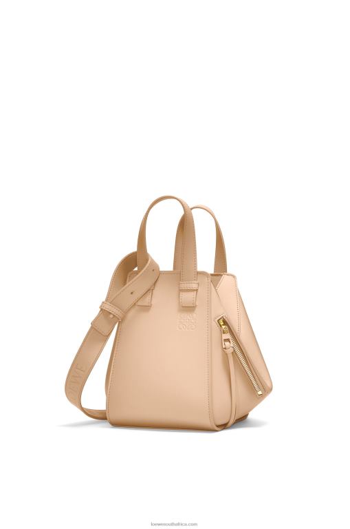 Loewe Women Hammock compact bag in satin calfskin 206XF432 Nude