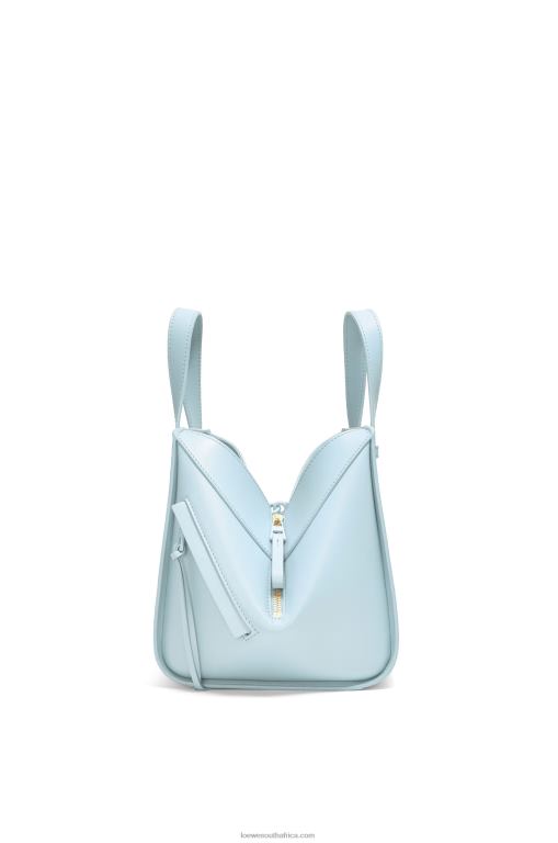 Loewe Women Hammock compact bag in satin calfskin 206XF460 Aquamarine