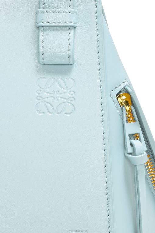 Loewe Women Hammock compact bag in satin calfskin 206XF460 Aquamarine
