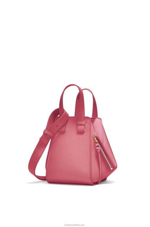 Loewe Women Hammock compact bag in satin calfskin 206XF488 Plumrose