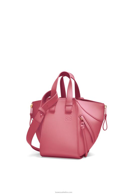Loewe Women Hammock compact bag in satin calfskin 206XF488 Plumrose