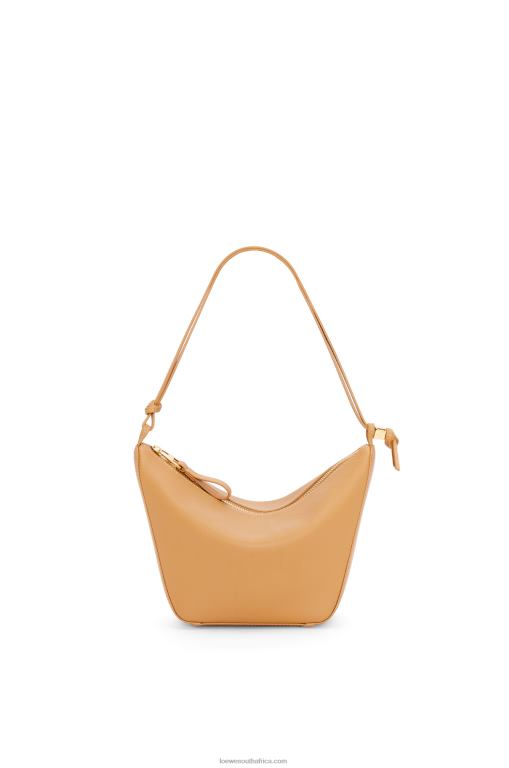 Loewe Women Mini Hammock Hobo bag in classic calfskin 206XF323 Warm Desert