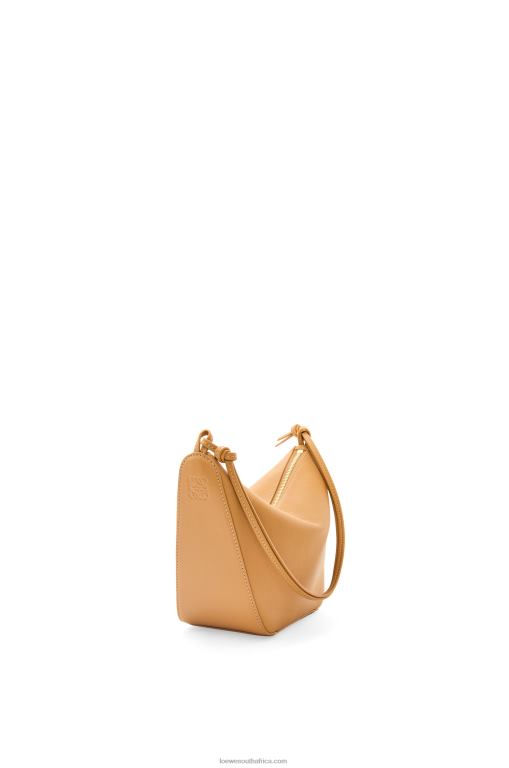 Loewe Women Mini Hammock Hobo bag in classic calfskin 206XF323 Warm Desert
