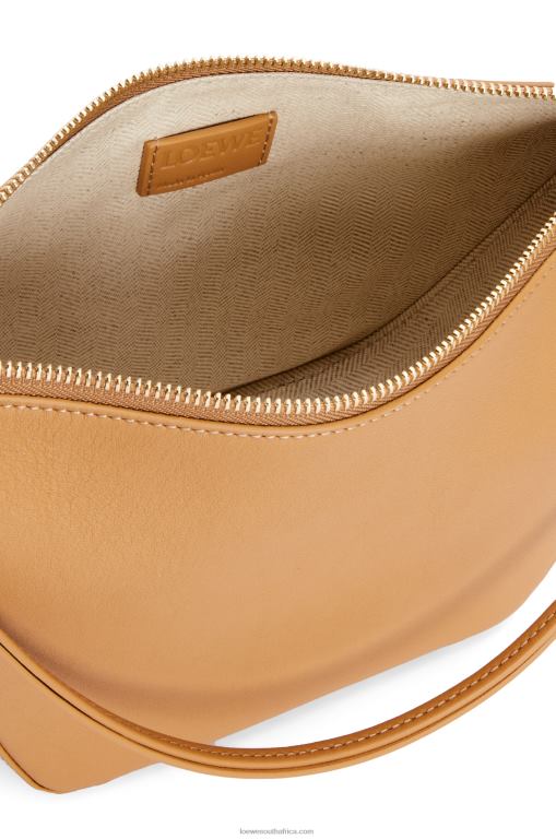 Loewe Women Mini Hammock Hobo bag in classic calfskin 206XF323 Warm Desert