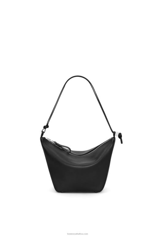 Loewe Women Mini Hammock Hobo bag in classic calfskin 206XF329 Black
