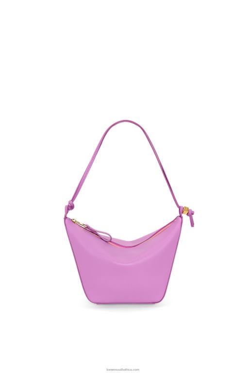 Loewe Women Mini Hammock Hobo bag in classic calfskin 206XF332 Rockrose