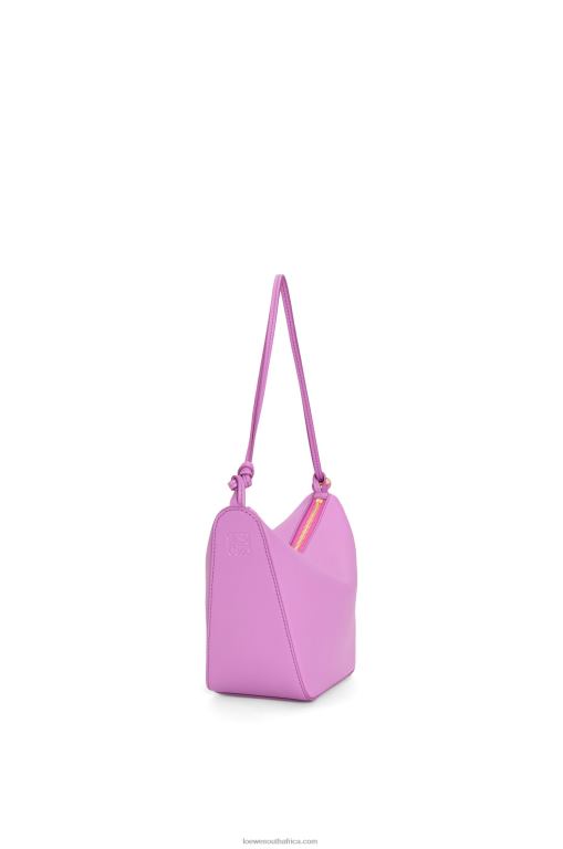 Loewe Women Mini Hammock Hobo bag in classic calfskin 206XF332 Rockrose