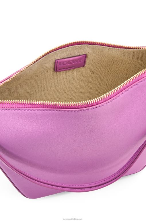 Loewe Women Mini Hammock Hobo bag in classic calfskin 206XF332 Rockrose