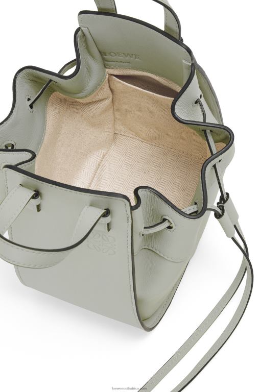 Loewe Women Mini Hammock drawstring in classic calfskin 206XF290 Ash Grey