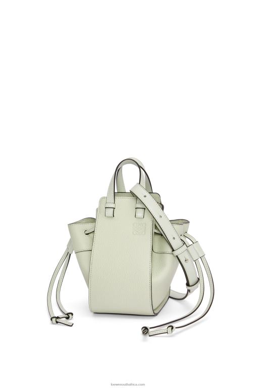 Loewe Women Mini Hammock drawstring in soft grained calfskin 206XF244 Light Celadon