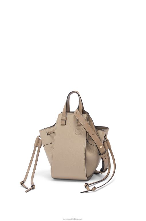 Loewe Women Mini Hammock drawstring in soft grained calfskin 206XF289 Sand