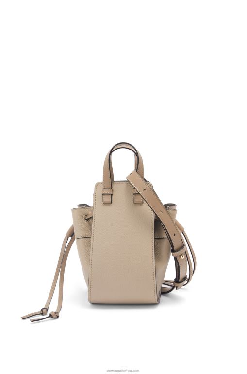 Loewe Women Mini Hammock drawstring in soft grained calfskin 206XF289 Sand