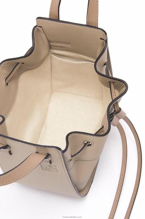 Loewe Women Mini Hammock drawstring in soft grained calfskin 206XF289 Sand