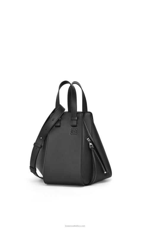 Loewe Women Small Hammock bag in classic calfskin 206XF341 Black