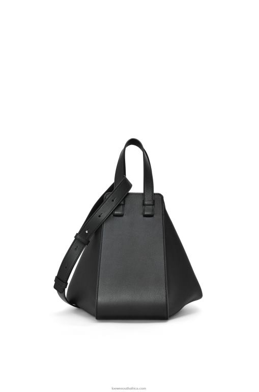 Loewe Women Small Hammock bag in classic calfskin 206XF341 Black