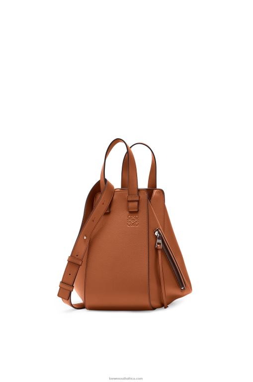Loewe Women Small Hammock bag in classic calfskin 206XF469 Tan