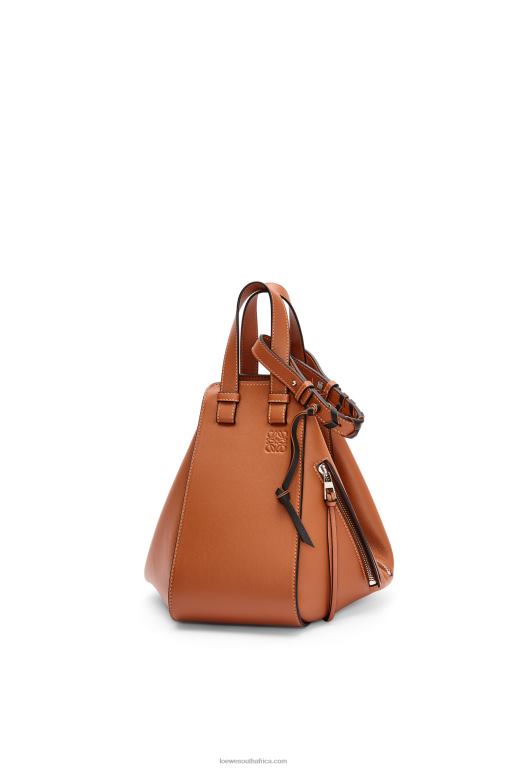 Loewe Women Small Hammock bag in classic calfskin 206XF469 Tan