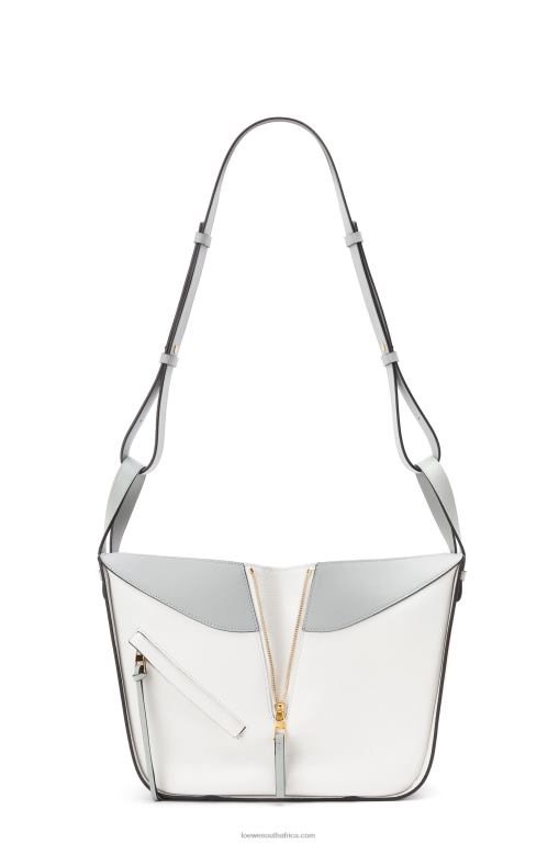 Loewe Women Small Hammock bag in classic calfskin 206XF514 Ash Grey/Marble Green