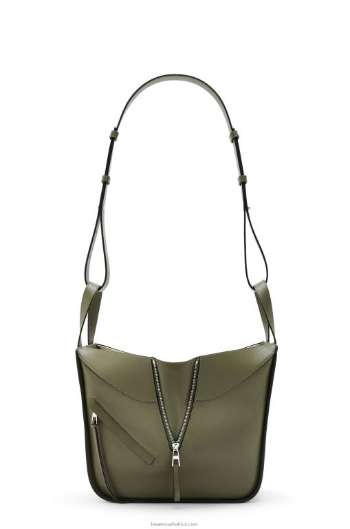Loewe Women Small Hammock bag in classic calfskin 206XF524 Avocado Green
