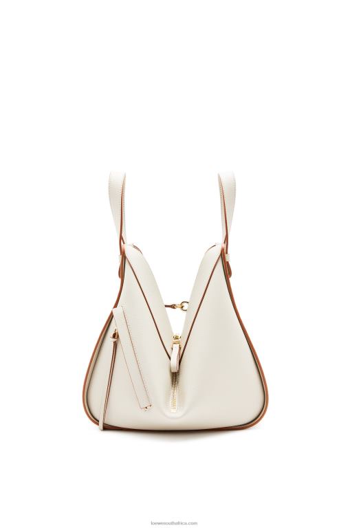 Loewe Women Small Hammock bag in pebble grain calfskin 206XF515 Light Ghost