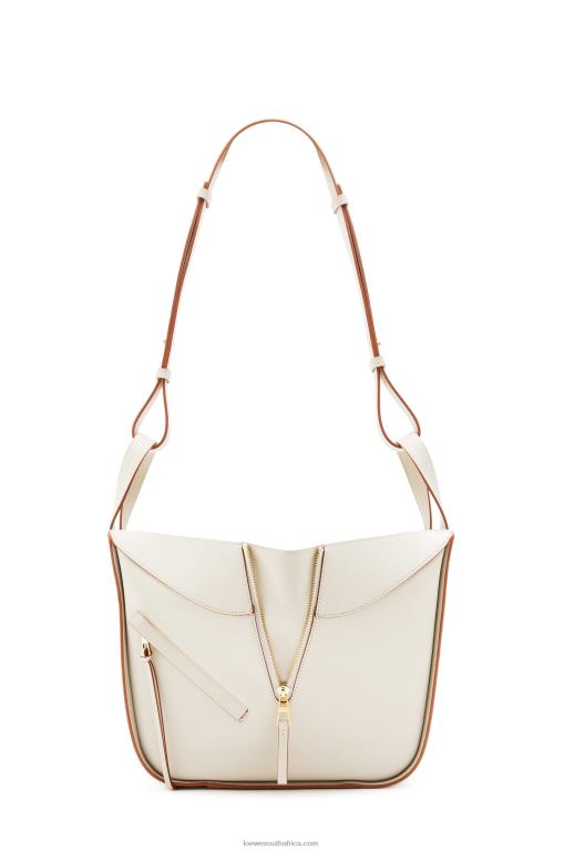 Loewe Women Small Hammock bag in pebble grain calfskin 206XF515 Light Ghost