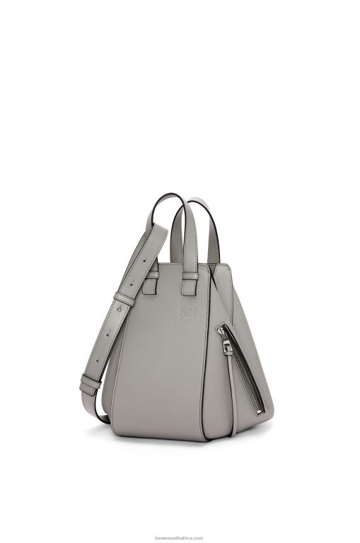 Loewe Women Small Hammock bag in soft grained calfskin 206XF434 Pearl Grey