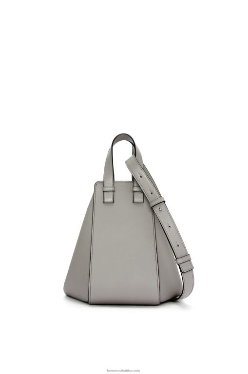 Loewe Women Small Hammock bag in soft grained calfskin 206XF434 Pearl Grey